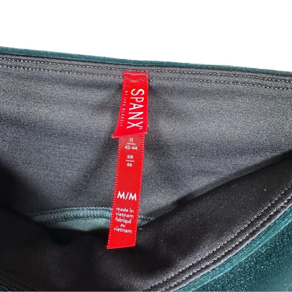 SPANX Velvet Tummy Control Malachite High Rise Leggings - Picture 9 of 10